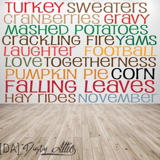[DA]  THANKSGIVING SAYING DECAL