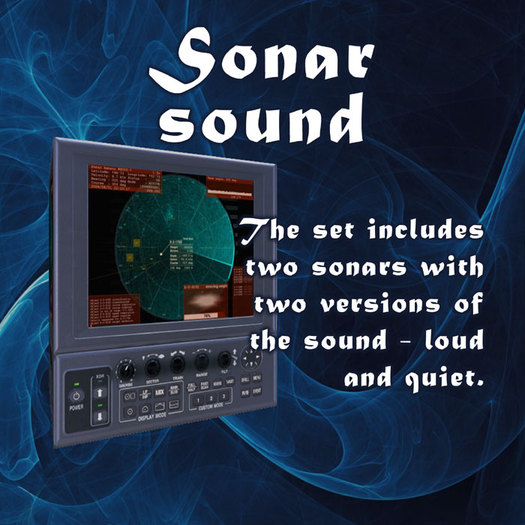 Sonar sounds - 2 versions - loud and quiet