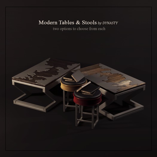 DYNASTY - Modern Stool - Rosewood BOX