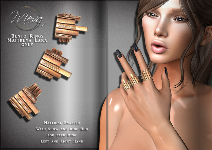 Meva Skyline Bento Rings Gold Box [Wear Me]