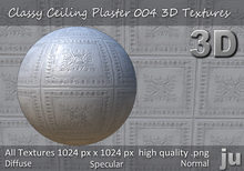 JU Classy Ceiling Plaster 004 3D Textures Full Perm