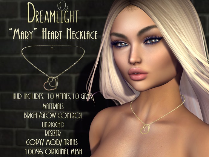 [Dreamlight] "Mary" Heart Necklace