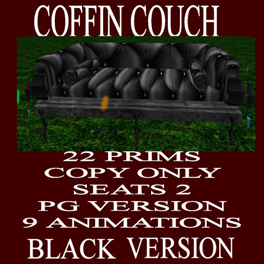Casket Couch Black