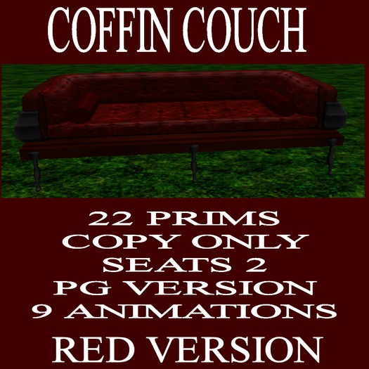 Casket Couch Red
