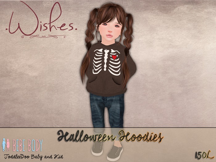 .Wishes. ~ Halloween Hoodie ~ Chocolate