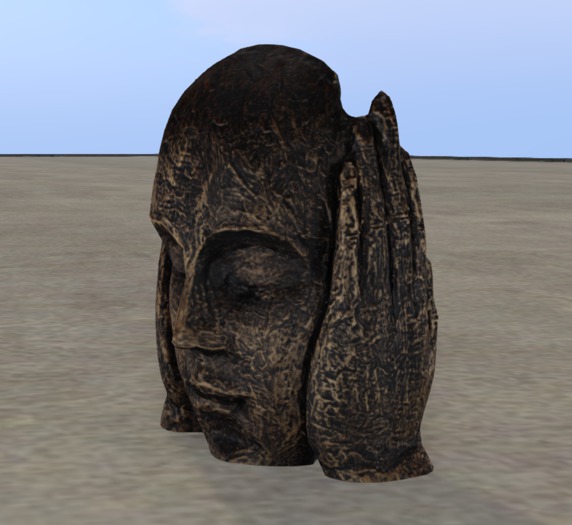 Statue head hands mesh  2 prim
