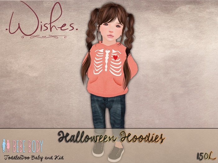 .Wishes. ~ Halloween Hoodie ~ Peach ~ Unpacker {add me}