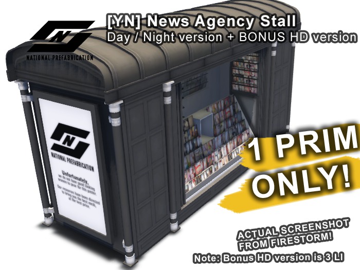 ![YN] News Stand, News Agency, Street Vendor Shop & Stall NIGHT