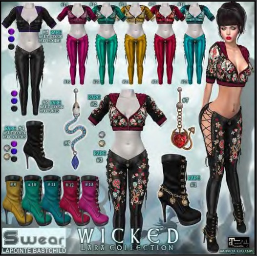 7. L&B Swear WICKED Devil Heart Piercing BOX