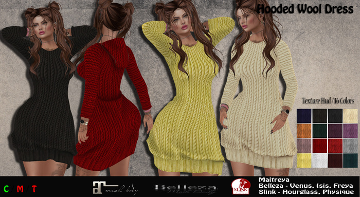 .::MiRRoR::.Hooded Wool Dress    (Boxed)