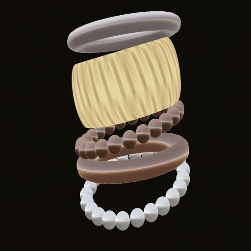 Gold & Pearls Bracelet 5 ~ #3