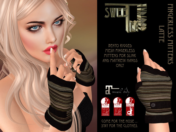Sweet Tea Fingerless Mittens Latte (add me )