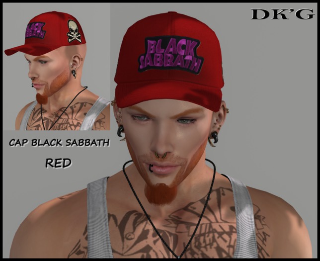 DK'G Cap BLACK SABBATH red