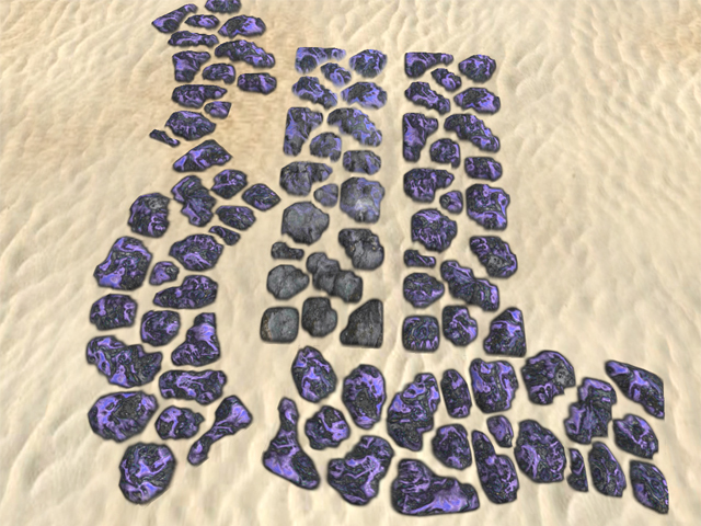 5 Sculpted Mystical Purple Stone Pathways