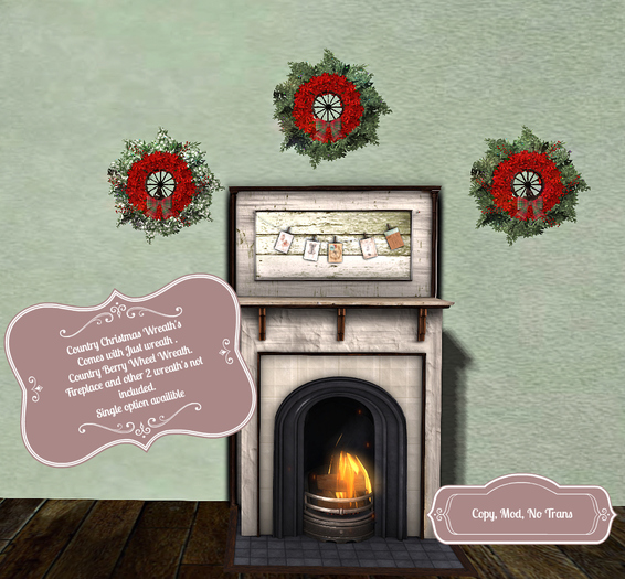 :CC: Country Green Berry Wheel Wreath