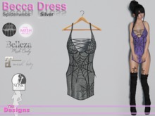 Becca Dress Spiderwebs Silver