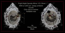 Fright night spooky mirror ( Silver) V3 With sound