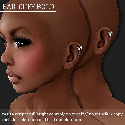 EAR-CUFF BOLD PLATINUM      -RYCA-