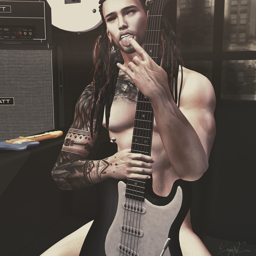 *!R.O!* Rocker BENTO Pose w/ Mesh Guitar