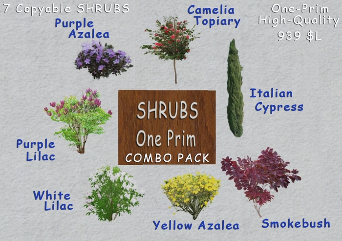 7 Shrubs Combination Pack