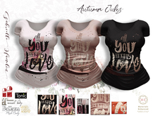 ♥ 2021 Update ♥  Autumn Jules TShirt All You Need is Love
