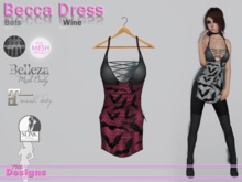 Becca Dress Bats Wine
