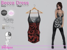 Becca Dress Bats Red