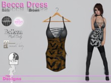 Becca Dress Bats Brown