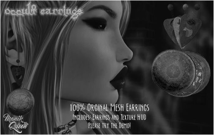 MANIK QUEEN - Occult Earrings - DEMO