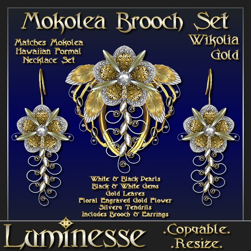Luminesse Mokolea Wikolia Brooch Set-Wear To Unpack