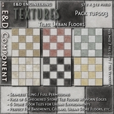 [TUF003] 6 Worn and Dirty Stone Tile Floor Stone Floor Urban Floor Textures from E&D ENGINEERING