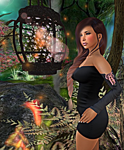 .::Princess Keyz::. Tunic Dress w/ Lace HUD ~ Shadow