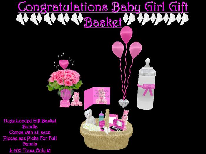congratulations baby girl gift basket