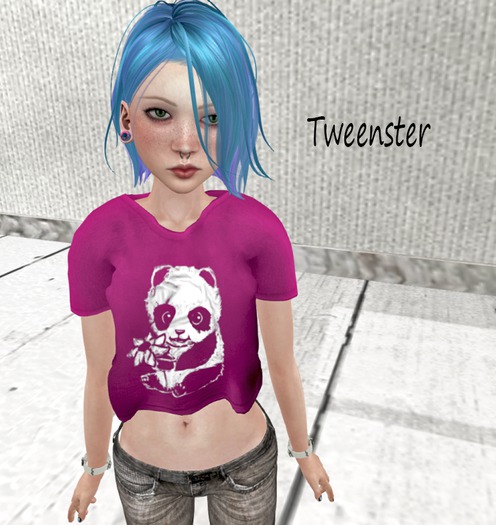 ~io~ Crop Tee (Baby Panda)