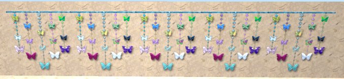 AA Cascade Butterflies Purple blue green light strand boxed