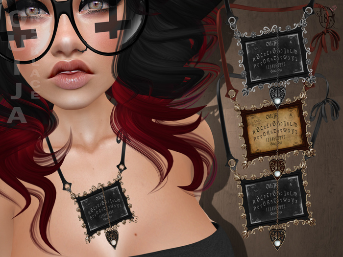 #187# Ouija Necklace RUSTIC