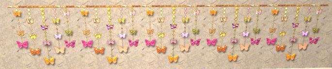 AA butterflies cascade  Pink Yellow Orange light strand boxed