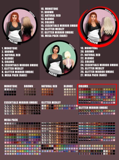 Alice Project - Sparrow - Colors