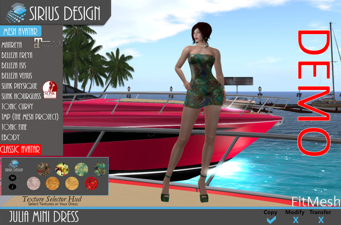 Sirius Design Julia Mini Dress Boxed ==DEMO