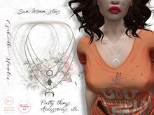 ♥♥  ♥♥ .::GH::. ♥♥  ♥♥ Sun, Moon & Stars  Necklace
