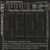 [ICPR03.6] 12 Aged and Worn Concrete Urban Road Street Highway Textures from E&D ENGINEERING