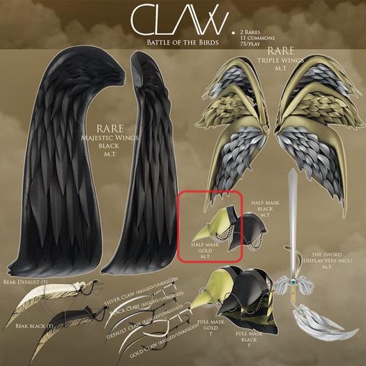 C L A Vv. Battle of the Birds - Half Mask Gold