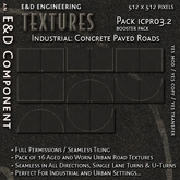 [ICPR03.2] 16 Aged and Worn Concrete Urban Road Street Highway Textures from E&D ENGINEERING