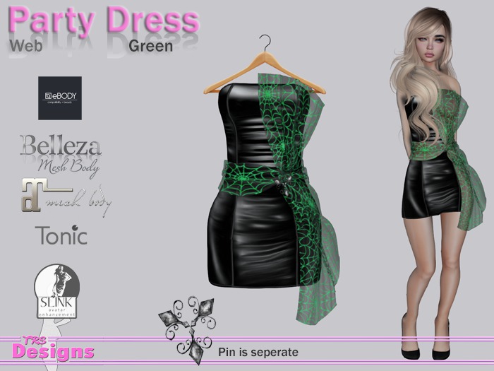 Party Dress Web Green