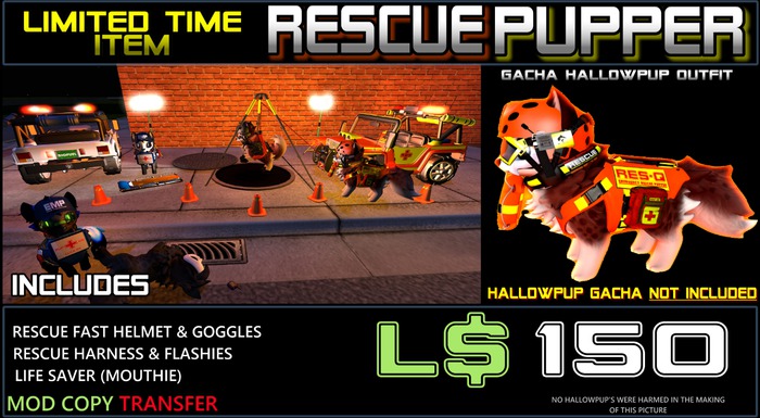HALLOWPUP RESCUE PUPPER OUTFIT