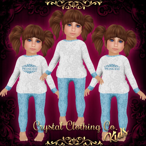 [CC Co. Kids] Princess Jammies - Sky Blue (TD Baby & Kid)