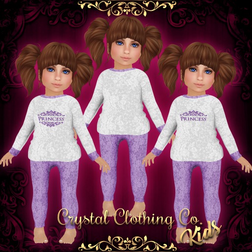 [CC Co. Kids] Princess Jammies - Lilac (TD Baby & Kid)