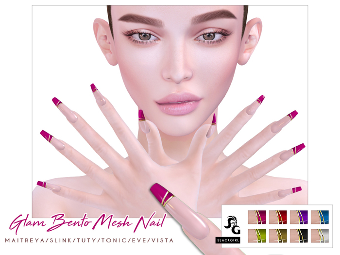 ::SG:: Glam Nails. TUTY-TONIC-EVE--VISTA-MAITREYA-SLINK BENTO