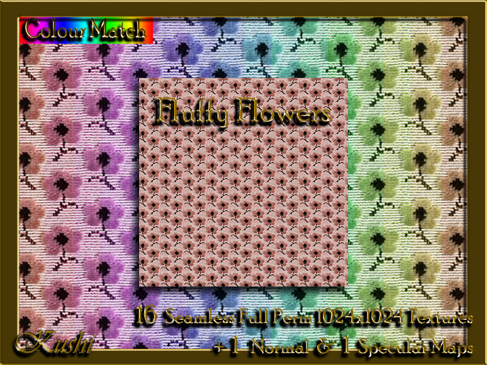 Fluffy Flowers Seamless Textures