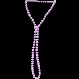 Soft Pink Beads Long Loop Necklace